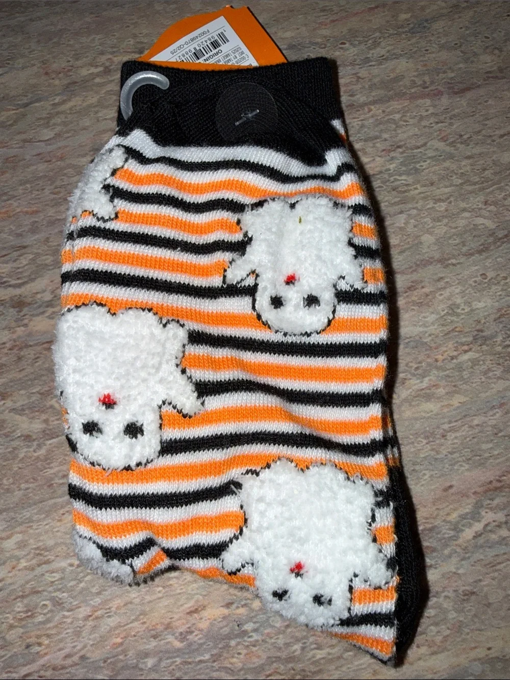 NEWHalloween Ghost Stripe Cozy Socks